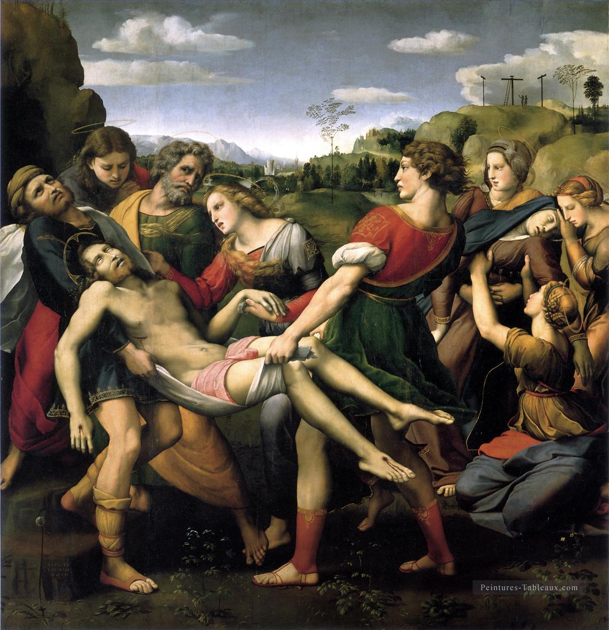 La Mise au tombeau Renaissance Raphaël Peintures à l'huile
